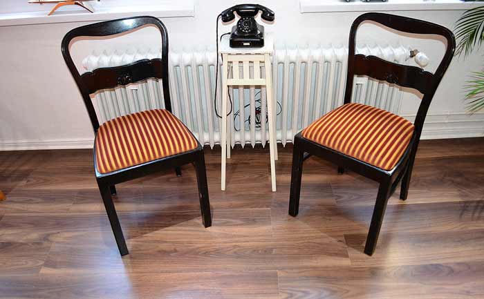 Bild schöner Stühle, recycled durch die Polsterei Kraftschik in Wolfenbüttel